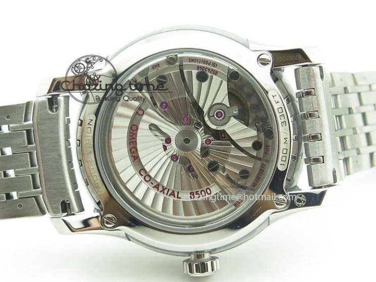 0823 De Ville Hour Vision Co-Axial 41mm SS V6F Best Edition Black Dial On SS Bracelet A BestValue 8277